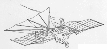 (図2)ヘンソンとストリングフェローの「空中蒸気車」(計画図)