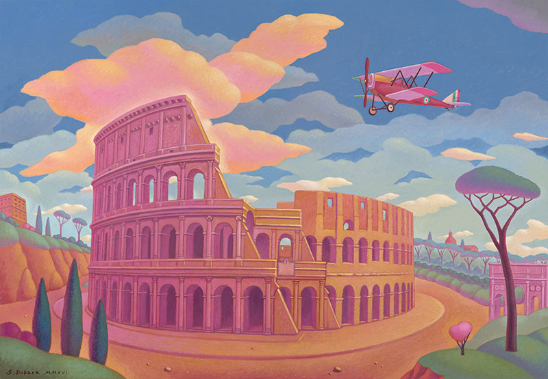 図２　道原聡「コロッセオ」80×115cm、キャンバスに油彩、2016（個人蔵）
