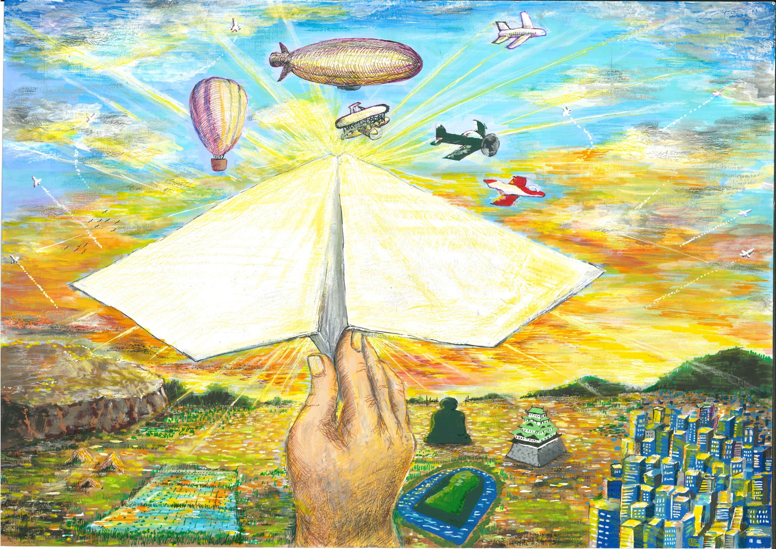 太陽】絵画 写真プリント フチ無し 1:1 絵 アート Midjourney 弛み