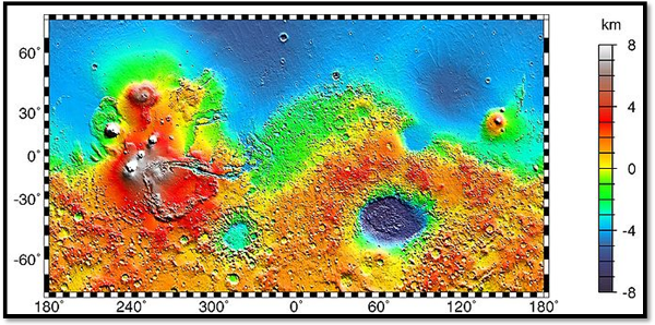 図４　火星の地形（©NASA）