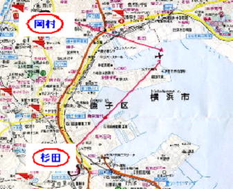 大日本航空横浜支所(根岸湾)周辺